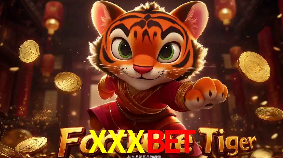 O carismático mascote do jogo de slot Fortune Tiger, um tigre fofo em pose de artes marciais, pronto para trazer sorte e multiplicadores de ganhos no cassino online XXXBET.